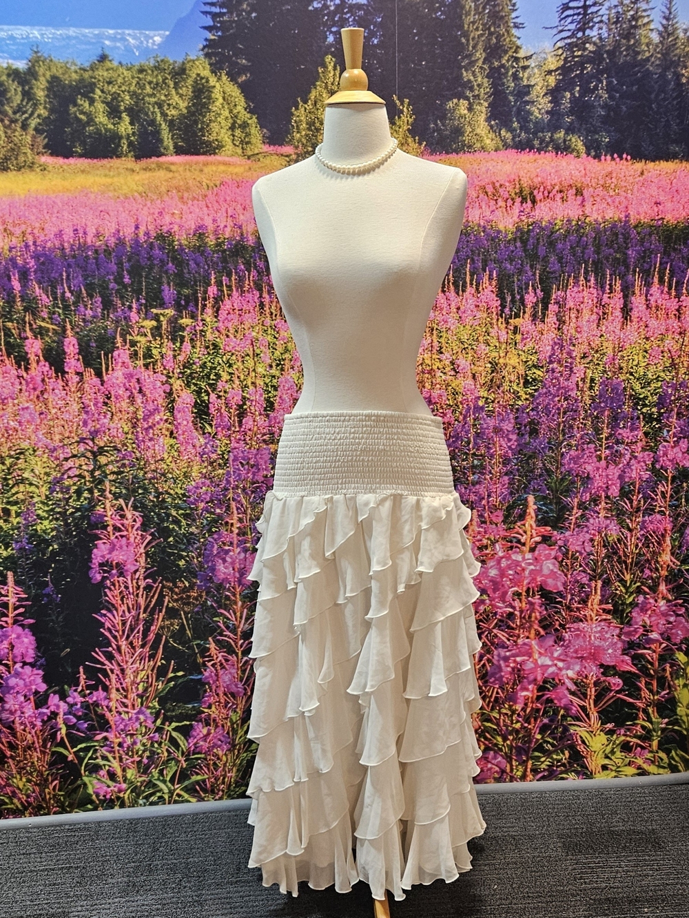 White Ruffled Dress Or Skirt